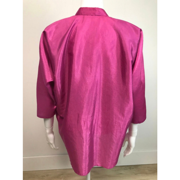 Vintage 80s Chiangmai Silk Blouse - Picture 5 of 6